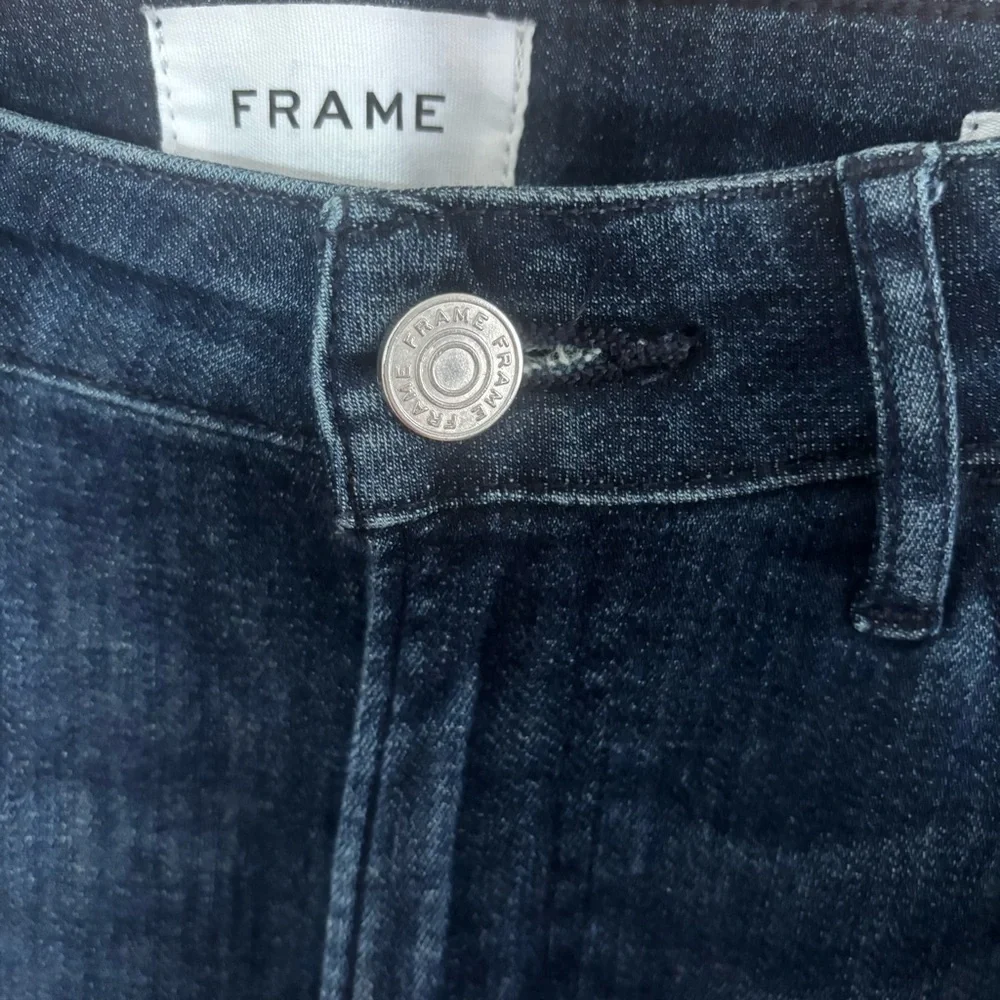 FRAME Le Crop Mini Boot Raw Hem Jeans Size 29/ 26.5” Inseam - Picture 7 of 16